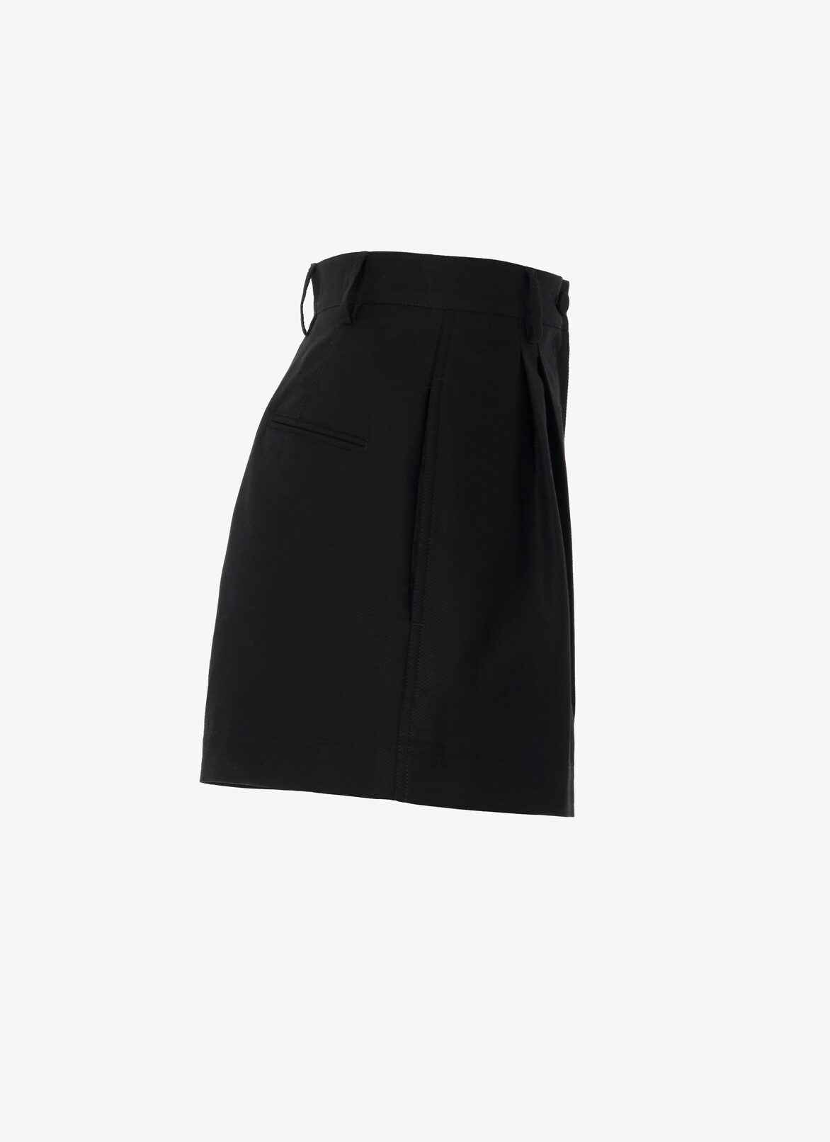 Shorts in cotton piqué ALAÏA BLACK SHORTS IN COTTON PIQUÉ